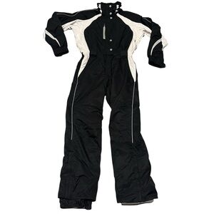 Obermeyer Womens Black/White Full Body Waterproof Ski Suit- Size 10 (Read)
